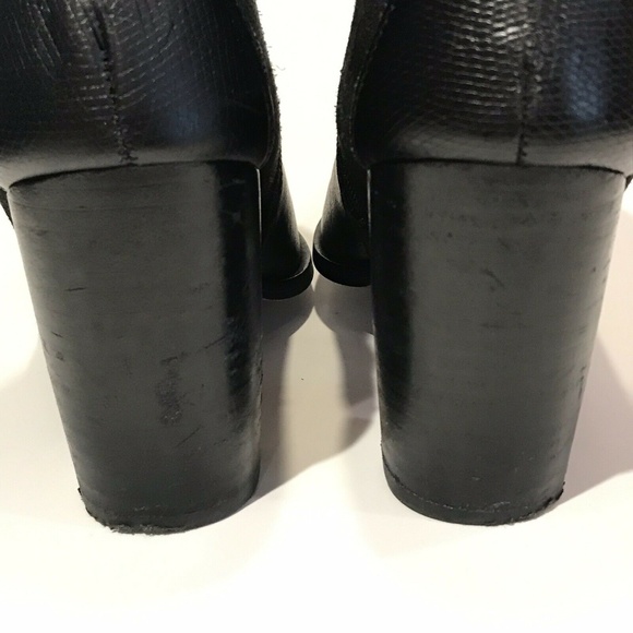 Topshop Buckle Bootie Ankle Boot Black Leather - Picture 5 of 8